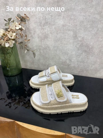 Miu Miu Дамски Чехли Миу Миу - 4 Налични Цвята Код E660, снимка 5 - Чехли - 51073509