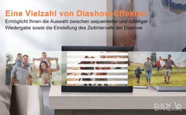 10.1" HD IPS, Мултимедийна Цифрова Фоторамка Jaihonda с Видео, Музика и дистанционно, снимка 11 - Друга електроника - 53382700