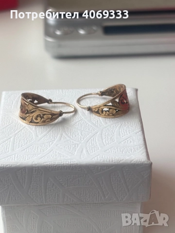 Златни обеци бг от едно време 2.82гр 14к, снимка 4 - Обеци - 51674660