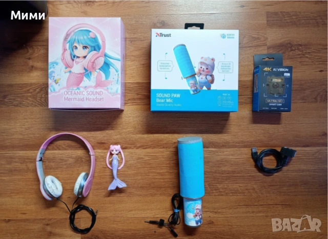 4K AI webcam камера , микрофон и слушалки