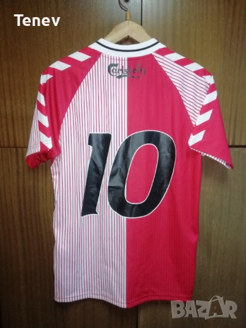 Дания 1986 #10 Елкер Hummel оригинална ретро тениска Denmark Elkjaer