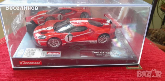 Slot Car Carrera 27596 Ford GT Race Car Time Twist #1
