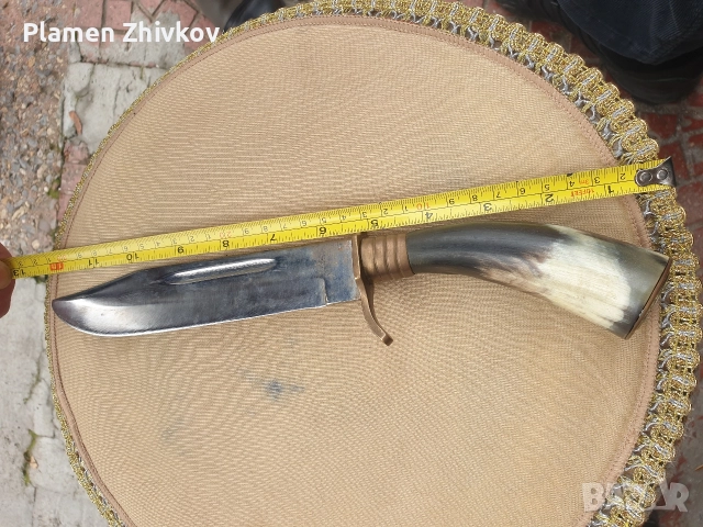 голям ловен нож с кокалена дръжка , снимка 4 - Ножове - 52636563