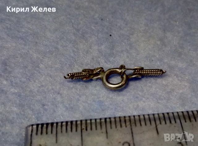 СТАРА СРЕБЪРНА КАРАБИНКА ЗАКОПЧАЛКА За КОЛИЕ ЛАНЕЦ ВЕРИЖКА ГРИВНА СРЕБРО 925 ITALY 31634