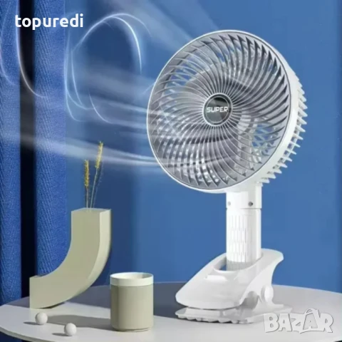 Мощен мини вентилатор с многофунционална стойка, снимка 3 - Вентилатори - 51028678