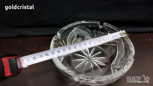 кристален пепелник , снимка 3 - Антикварни и старинни предмети - 26685547
