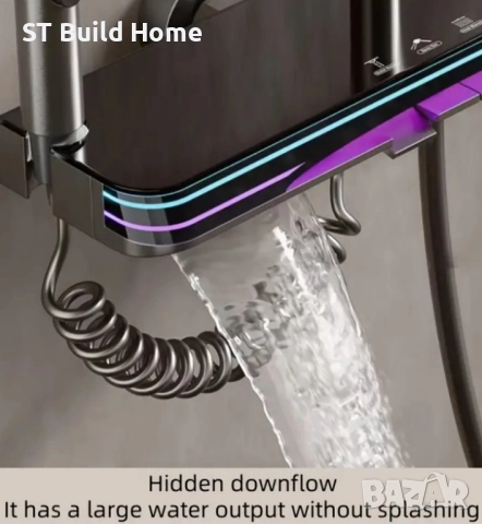 Луксозен Пиано Душ с Амбиентно Осветление, снимка 7 - Душове - 51646123