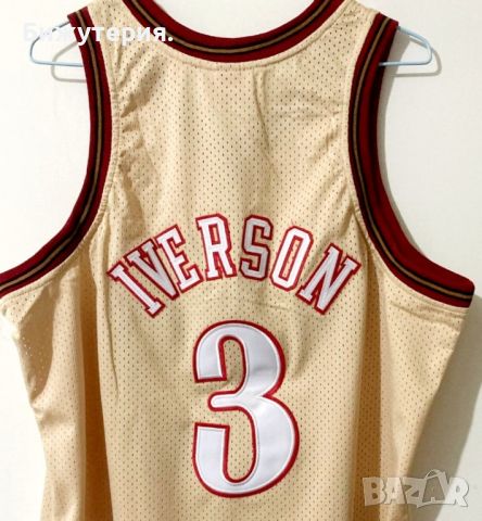 Оригинален баскетболен мъжки потник на Allen Iverson 1997-1998 , снимка 4 - Спортни дрехи, екипи - 45154761