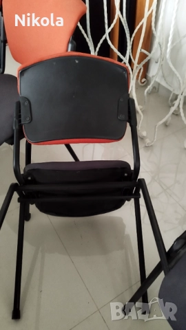 Стол - посетителски офис столове текстилна дамаска  4бр., снимка 3 - Столове за офис - 52108606