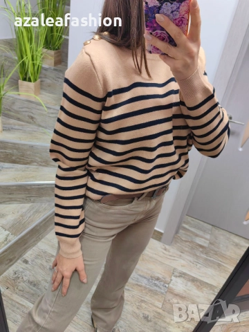 Дамски пуловер райе, снимка 5 - Блузи с дълъг ръкав и пуловери - 52686477