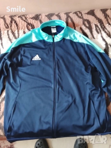 Adidas спортна горница с цип , снимка 2 - Спортни дрехи, екипи - 53678201