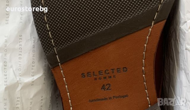 (-55%) Мъжки кожени обувки Selected, Естествена кожа, размер 42, 16070197, снимка 5 - Спортно елегантни обувки - 46319712