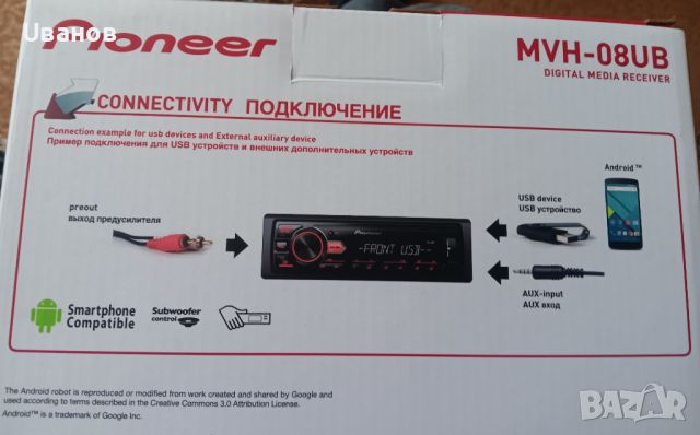 Аудио плеър за кола Pioneer, 50W x 4, USB вход, снимка 5 - Аксесоари и консумативи - 45226377