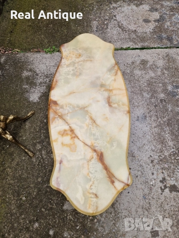 Уникална антикварна белгийска холна маса бронз оникс , снимка 6 - Антикварни и старинни предмети - 52113556