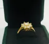 Дамски пръстен жълто злато и брилянти, снимка 3