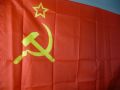 Ново Знаме на СССР Съветския съюз Сърп и чук петолъчка комунизъм Русия флаг байрак Ленин Сталин, снимка 2