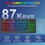 Нова Безжична гейминг клавиатура и мишка RGB TKL UK Layout за PC/конзоли, снимка 5