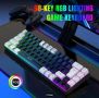 HXSJ Нова Кабелна Игрална Клавиатура с USB-C Разделяне На Кабела 68 Клавиша RGB Подсветка, снимка 5