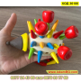 "Таралеж с ябълки" играчка за сортиране изработена от дърво - КОД 36180, снимка 12