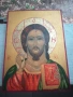 Стара ръчно рисувана икона в отлично състояние Исус Христос, снимка 2