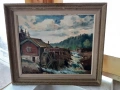 Страхотна майсторска картина масло на платно подпис рамка, снимка 1