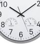 Стенен часовник Liberta, Влажност, Температура, Сребрист, 34 см, снимка 3