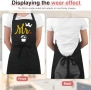 Нови Забавни регулируеми престилки за двойка Mr Mrs, BBQ/кухня, 2 джоба , снимка 5