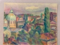 ЕЛКА НАЙДЕНОВА градски пейзаж – Пастел, снимка 2