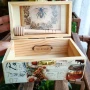 Ръчно изработена дървена кутия "Vintage bee", снимка 6