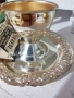 Английска посребрена поставка за яйце, коктиера, на Queen Anne, снимка 3