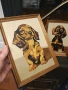 Лот картини ръсувани върху дърво с дървена рамка , снимка 5