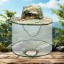 Камуфлажна предпазна шапка с було против комари за риболов, защита от пчели, насекоми и защита, снимка 10
