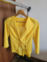 Дамско официално пролетно сако от шифон - жълт цвят, снимка 1