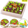 Монтесори игра за памет "Издърпай морковче" изработена от дърво - КОД 3589