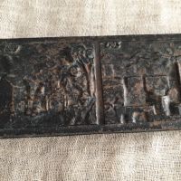 Стара метална чугунунена релефна лята  кутия, снимка 2 - Антикварни и старинни предмети - 45495067