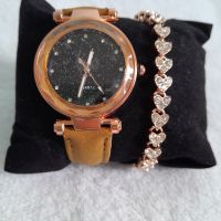 Дамски часовник+подарък гривна  и подаръчна кутия, снимка 1 - Дамски - 45313090