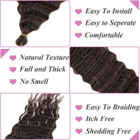 Samtress Ocean Wave Crochet Hair: удължения 76см, дълбоки вълни , снимка 3 - Аксесоари за коса - 45063938