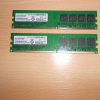 280.Ram DDR2 667 MHz PC2-5300,2GB,crucial. НОВ. Кит 2 Броя, снимка 1 - RAM памет - 45694660
