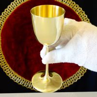 Месингова чаша,бокал 14 см. , снимка 4 - Антикварни и старинни предмети - 45204540