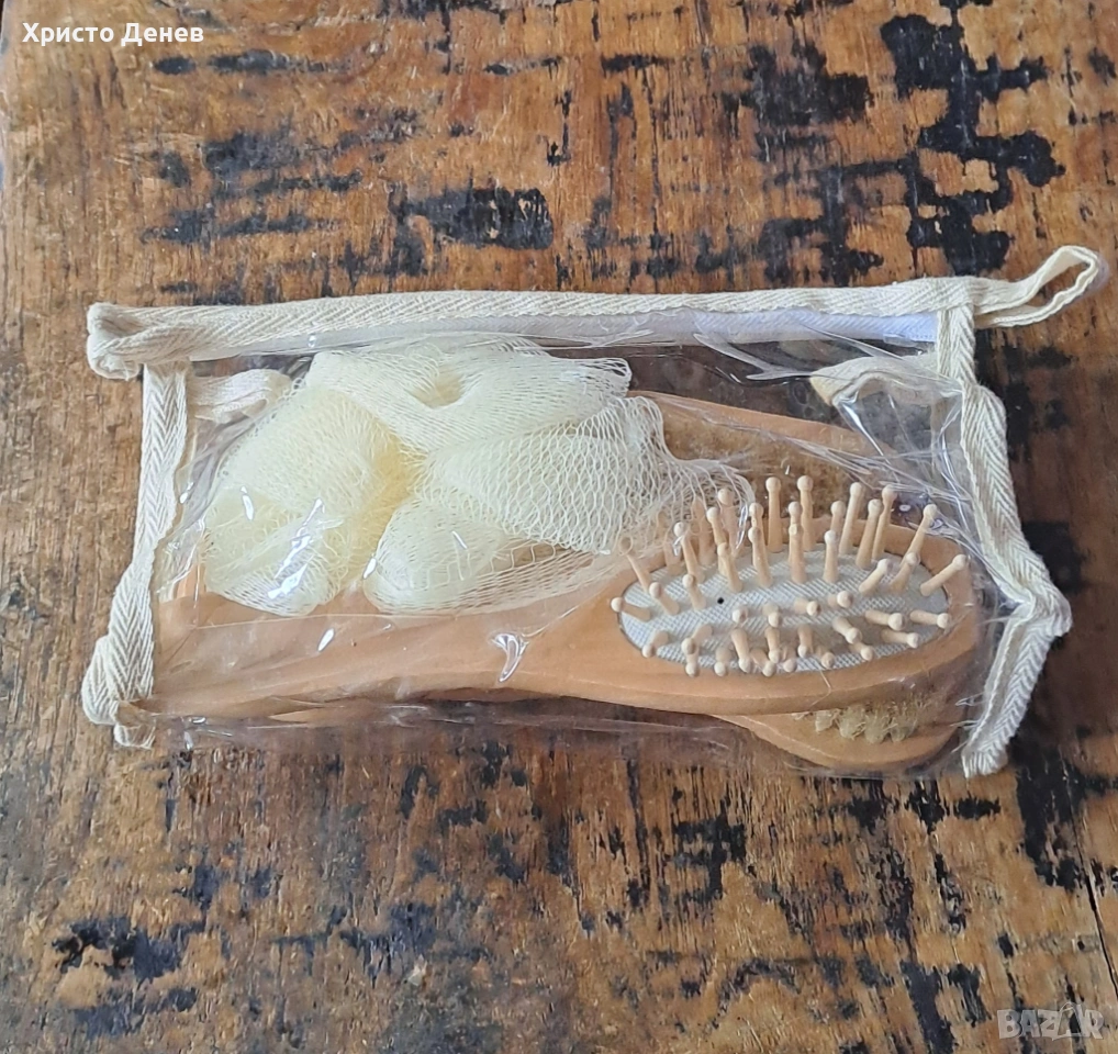 дамски козметичен еко дървен комплект, снимка 1