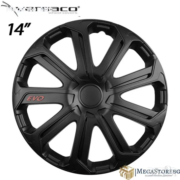 Тасове за джанти 14'' Versaco Evo Black, снимка 1