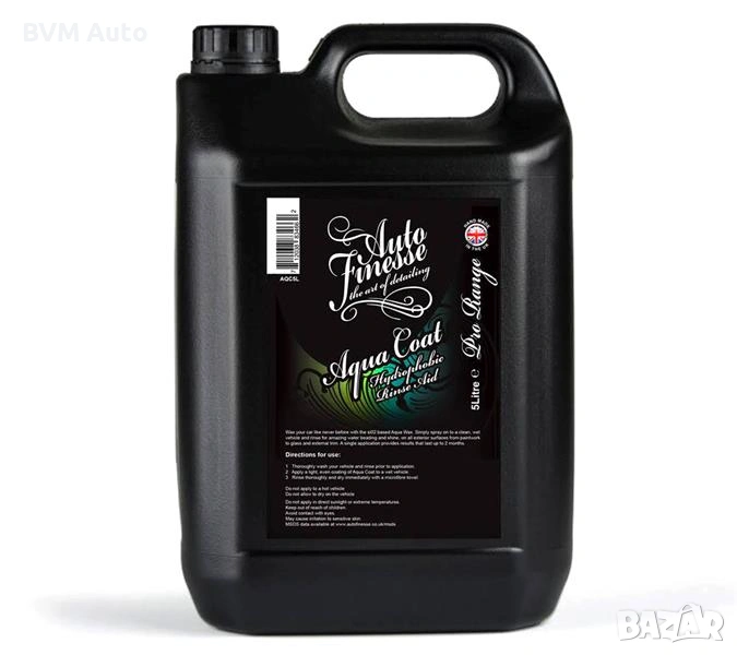 Auto Finesse Aqua Coat – керамична защита със SiO₂ (Spray & Rinse), 5000 ml, снимка 1