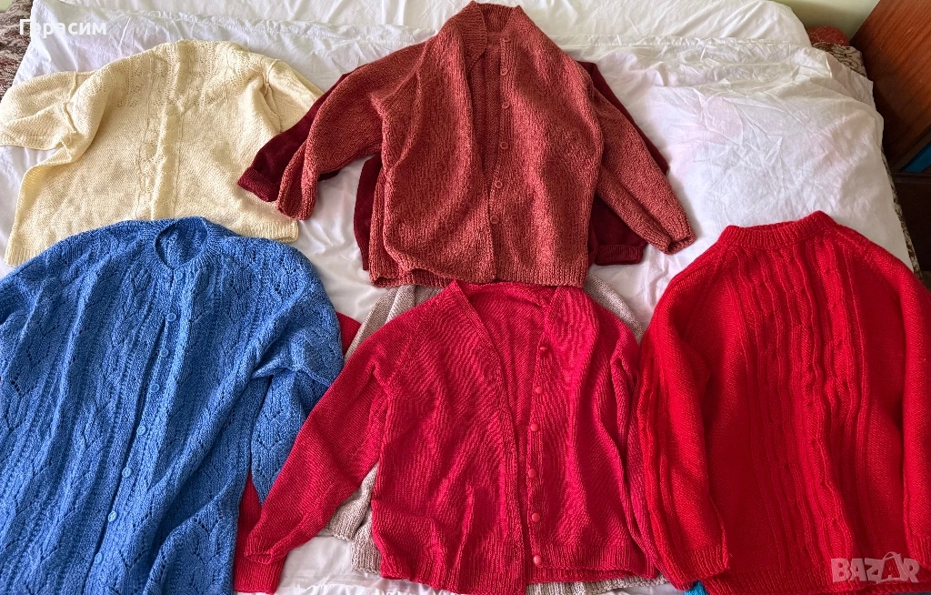 Плетени вълнени блузи елеци и пуловери с дълъг ръкав и без ръкави, снимка 1