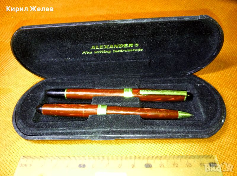 ALEXANDER ® Fine writing instruments ЛУКСОЗЕН КОМПЛЕКТ ПОЗЛАТЕНИ ПИСАЛКА и ХИМИКАЛКА 47079, снимка 1