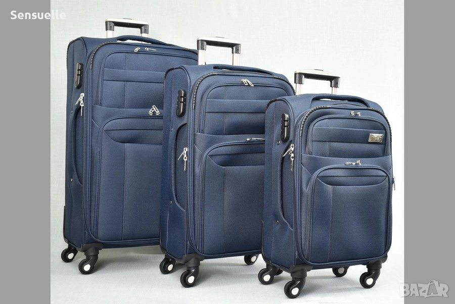 Пътнически куфари комплект 3 броя с колелца, снимка 1