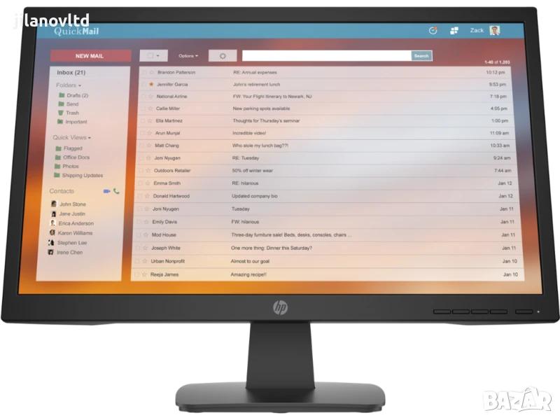 Монитор HP P22v G4 1920x1080 с 12 месеца гаранция, снимка 1