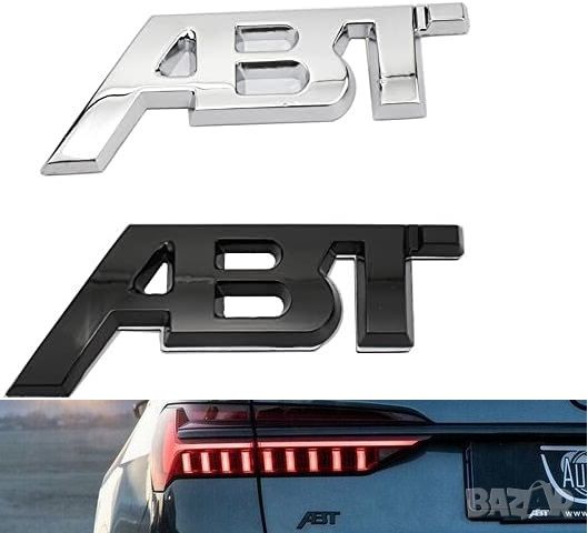 Емблема лого ABT AUDI АБТ sport хром или черен гланц различни размери, снимка 1