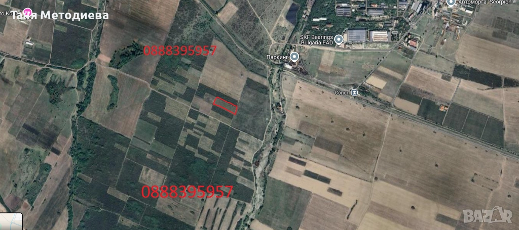 Лозе Червен Карловски Мискет – 2×7.174 дка, плододаващо, 21 реда × 200 м, до кв. Анево – Сопот, снимка 1