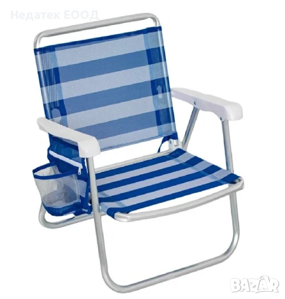 Плажен сгъваем стол, Син, 62x58x63см., снимка 1