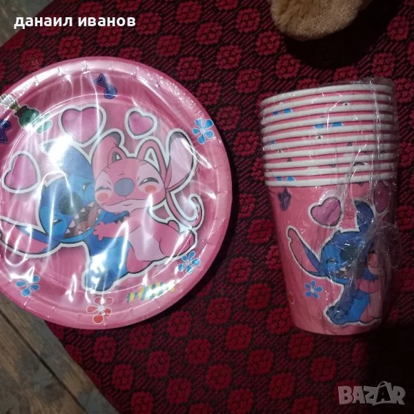 10 чашкии 10 чинийки стич, снимка 1